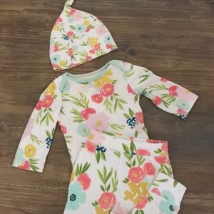 Floral Set with Cap 🌸